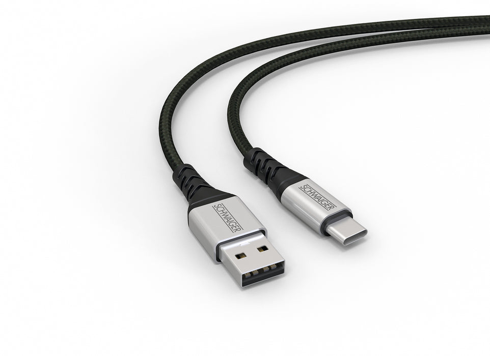 Schwaiger USB-C auf USB-A Kabel extrem reißfest 1,2 m Exklusive Angebote