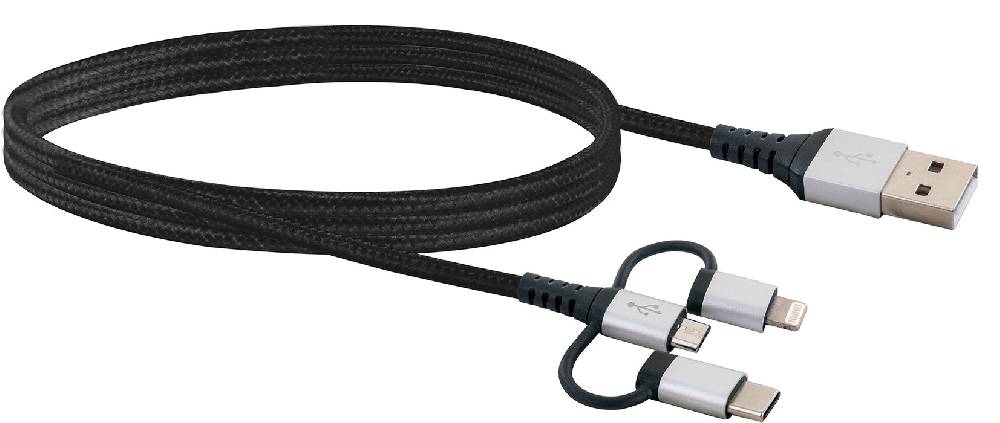Schwaiger 3in1-Kabel USB-C/Lightning/Micro-USB 1,5 m Sonderangebote