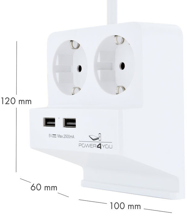Schwaiger Smartphone-Halter mit 2x Steckdose + 2x USB 2.0 A Bis zu 60% Rabatt