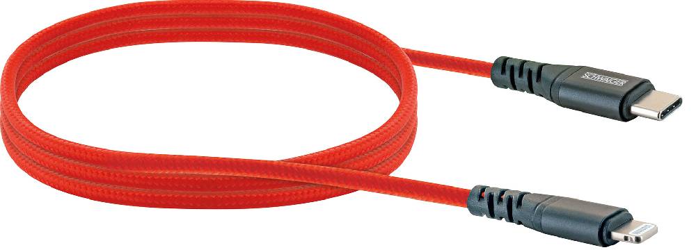 Schwaiger Lightning auf USB-C Kabel grün/rot/blau 1,2 m Vierteljährliche Förderung