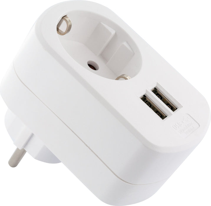 Schwaiger Ladegerät mit Steckdose + 2x USB-A 50% Rabatt für begrenzte Zeit