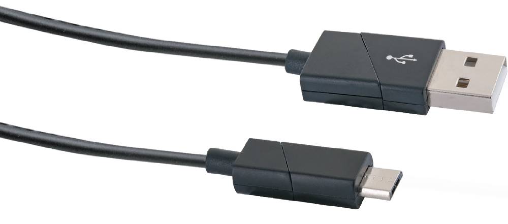 Schwaiger Micro-USB auf USB-A Kabel drehbare Stecker 1,2 m Auslauf