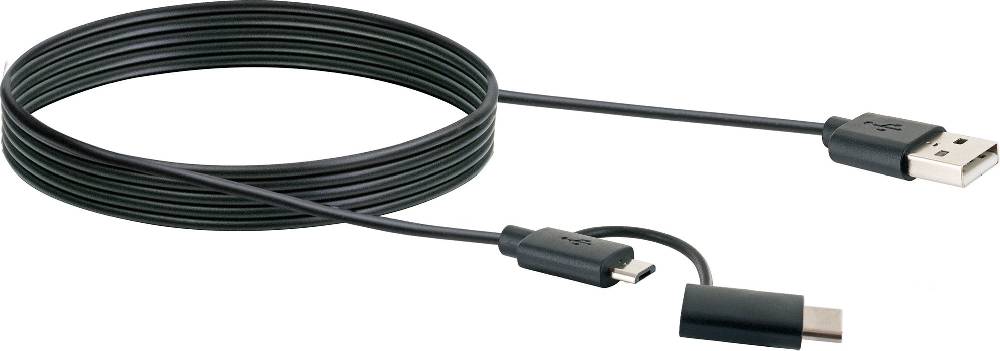 Schwaiger 3in1-Kabel Micro-B/USB-C auf USB-A 1 m Fabrikverkauf