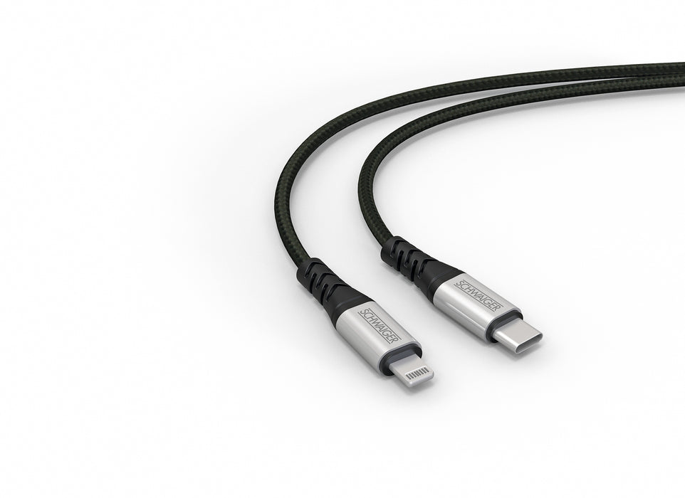 Schwaiger USB-C auf USB-C/Lightning Kabel extrem reißfest 1,2 m Flash Sale
