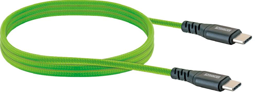 Schwaiger USB-C auf USB-C Kabel rot/grün/blau 1,2 m Begrenztes Angebot
