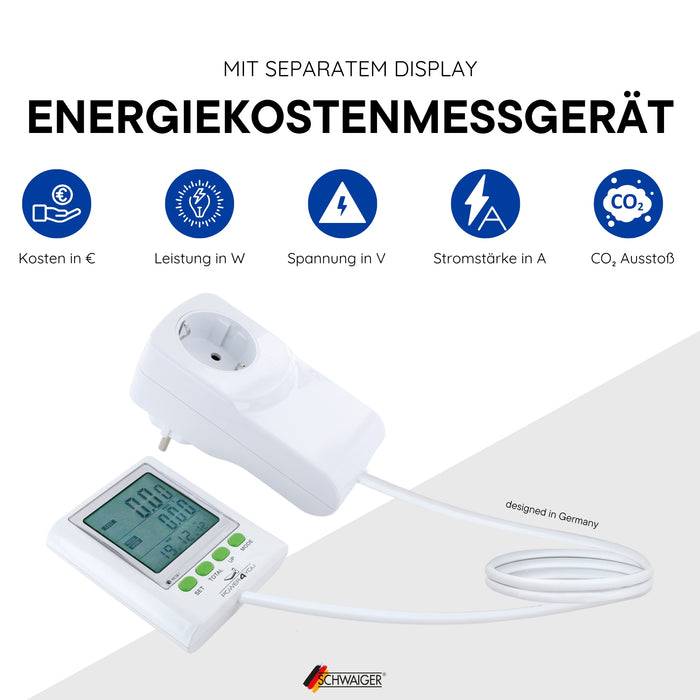 Schwaiger Energiekostenmessgerät mit verlängertem Display Top Angebot