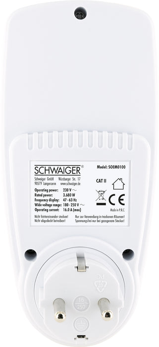 Schwaiger Energiekosten-/ Einspeisemessgerät mit beleuchtetem Display Online Outlet