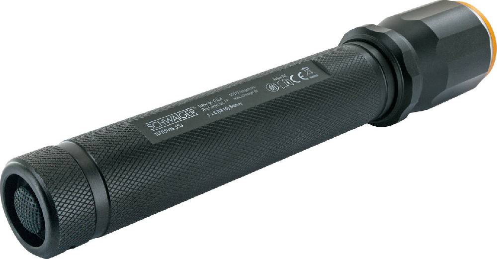 Schwaiger Taschenlampe mit Zoomfunktion Aluminium eloxiert Letzte 3 Tage