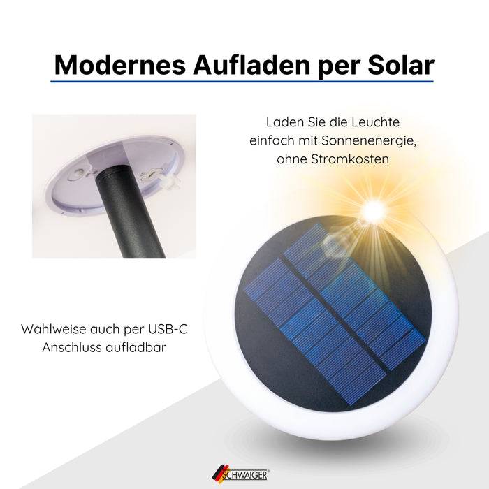 Schwaiger Solar-Stehleuchte mit Lautsprecher 1,5 m RGB Letzte 2 Tage