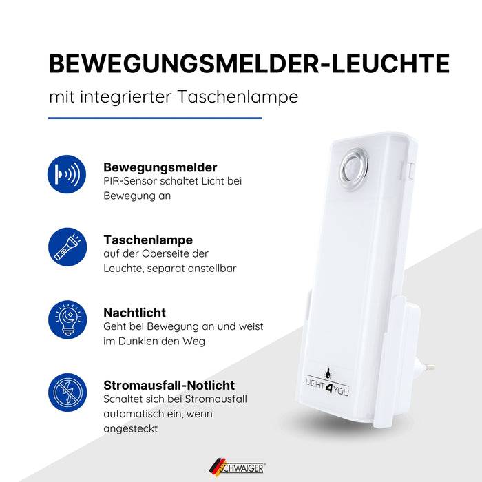 Schwaiger Bewegungssensor Leuchte mit abnehmbaren Licht Bis zu 60% Rabatt