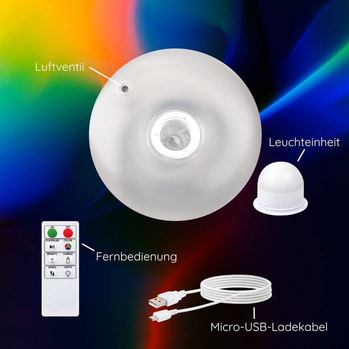 Schwaiger Sitzhocker aufblasbar mit Leuchteinheit Nur für heute