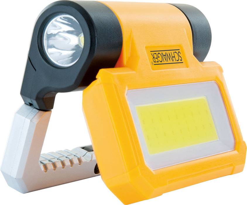 Schwaiger Arbeitsleuchte mit COB-LED Strahler und Taschenlampe Kostenloser Versand international
