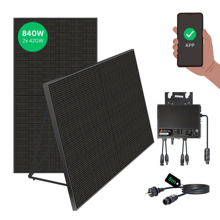 Schwaiger Solaranlage 2er Set bifazial Full Black 840Wp