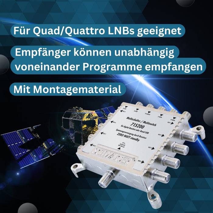 Schwaiger SAT Multischalter 5/8 mit Netzteil Günstig kaufen