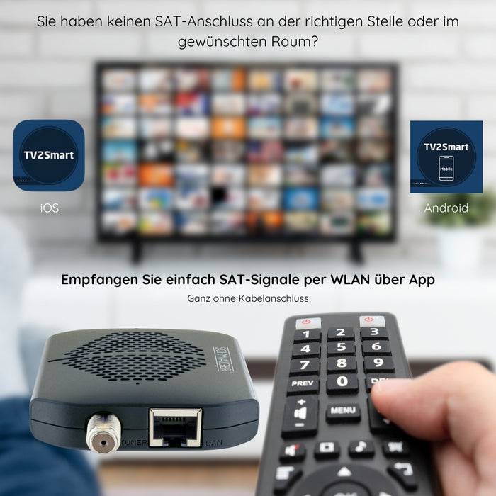 Schwaiger SAT-Dongle Digitale Fernsehsignale per WiFi HDTV FTA Versandkostenfrei