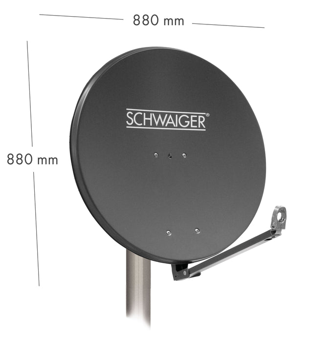Schwaiger Satellitenanlage Set Anthrazit Aluminium 88 cm Flash Sale