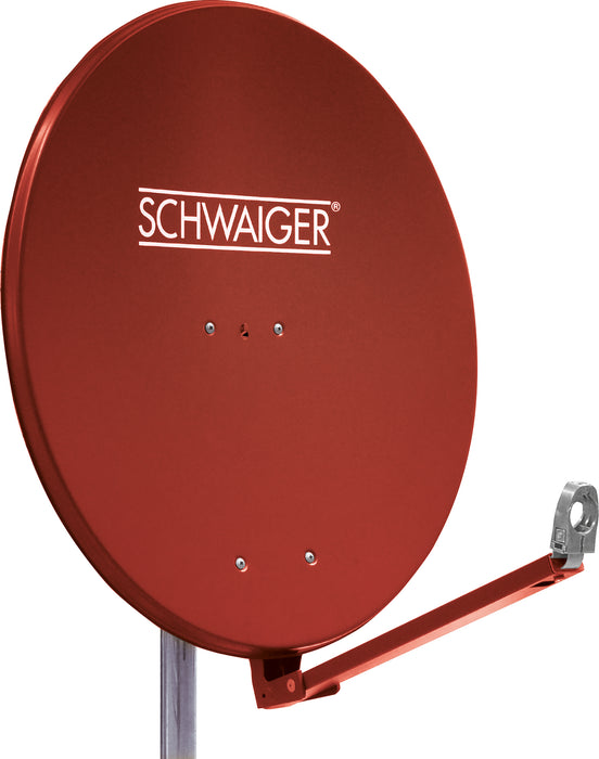Schwaiger Satellitenanlage Set Ziegelrot Aluminium 88 cm Lagerräumung