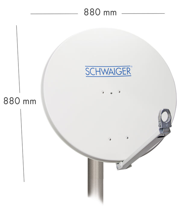 Schwaiger Satellitenanlage Set Weiß Aluminium 88 cm Online Outlet