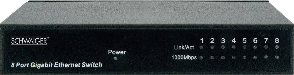 Schwaiger 8-Port Netzwerk Switch Tiefpreis