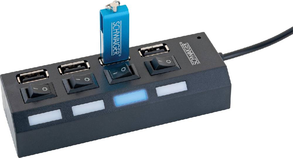 Schwaiger USB Hub, 4-fach Letzter Tag