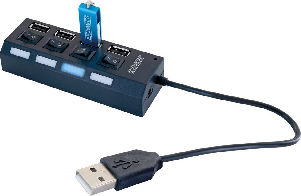 Schwaiger USB Hub, 4-fach Letzter Tag