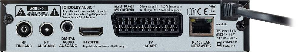 Schwaiger Kabel-Receiver DVB-C HD FTA Super Sparpreis