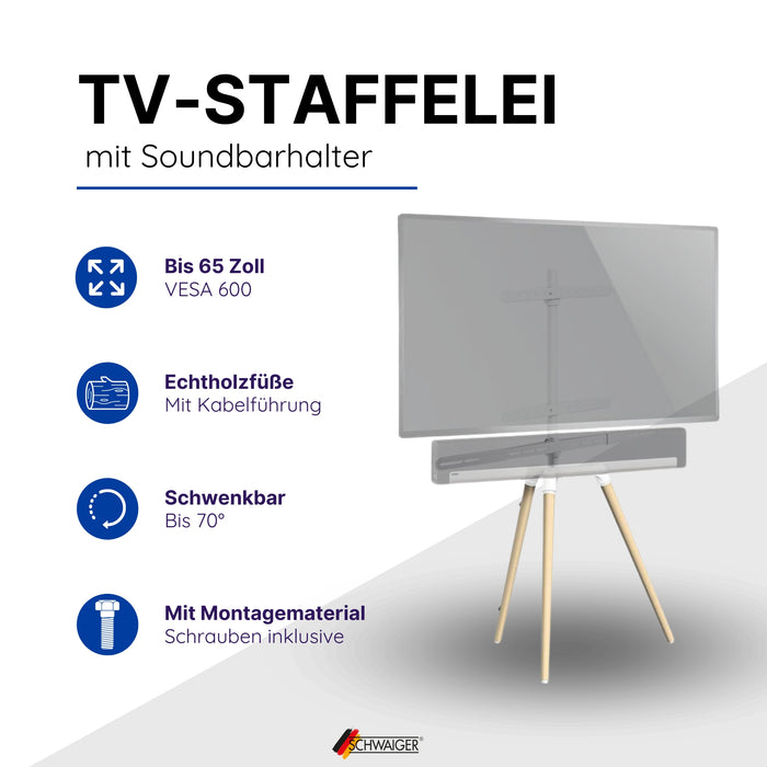 Schwaiger TV-Ständer mit Soundbarhalter Letzte 2 Tage
