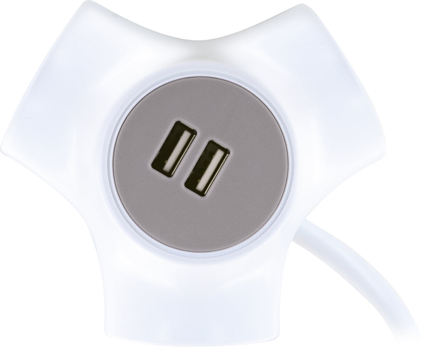 Schwaiger Steckdosenwürfel 3-fach mit 2 USB-A Slots Clearance-Verkauf
