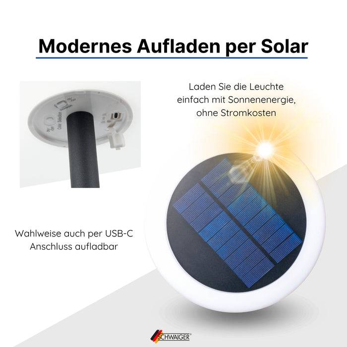 Schwaiger Solar-Stehleuchte 1,5 m RGB Sonderangebot der Fabrik