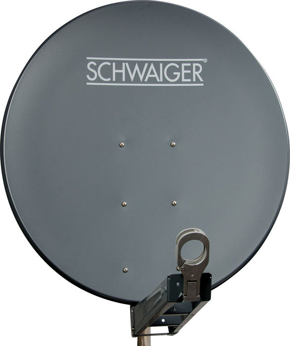 Schwaiger Satellitenschüssel Aluminium Weiß/Rot/Anthrazit 85 cm Sonderangebot