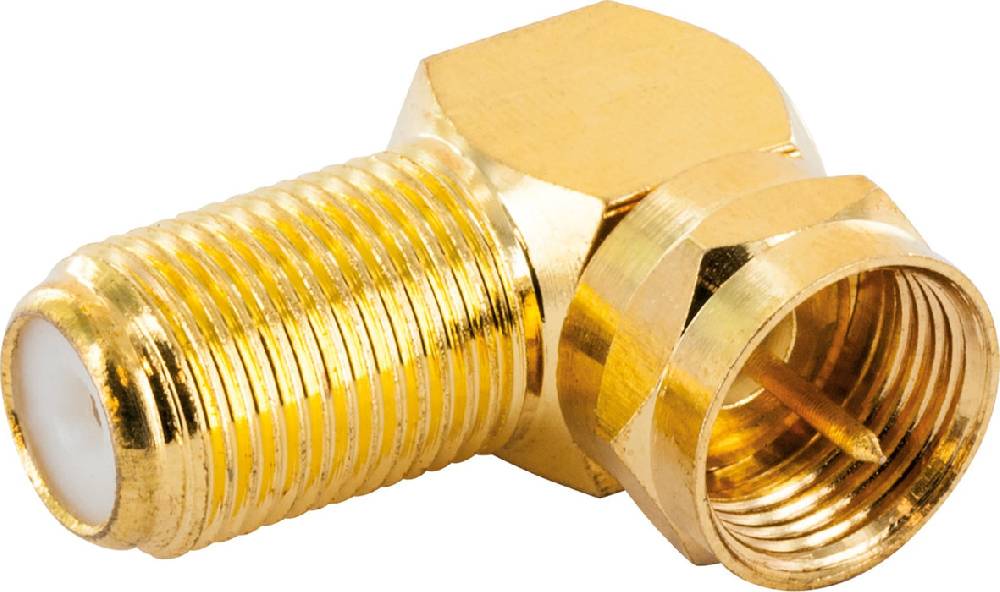 Schwaiger Winkeladapter F-Stecker auf F-Buchse gold Günstig kaufen