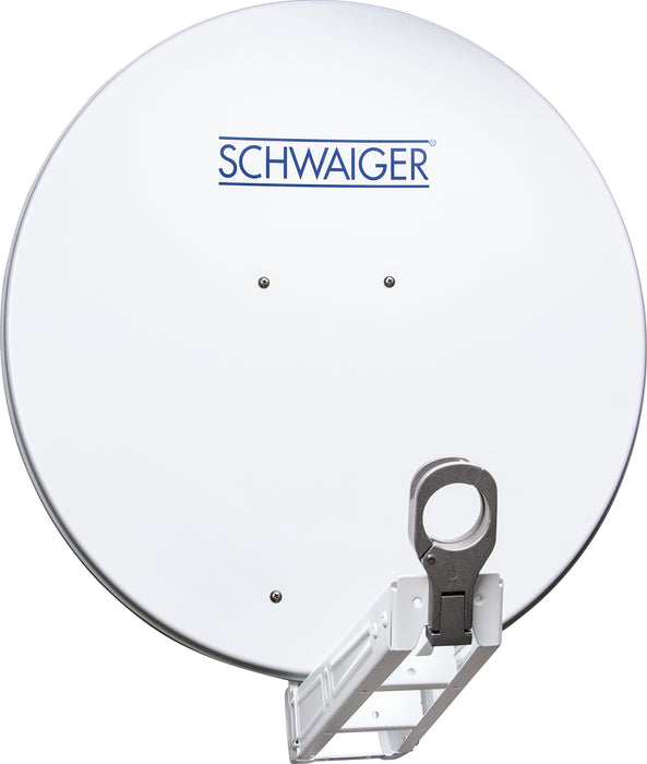 Schwaiger Satellitenanlage Set Weiß Aluminium 75 cm Versandkostenfrei