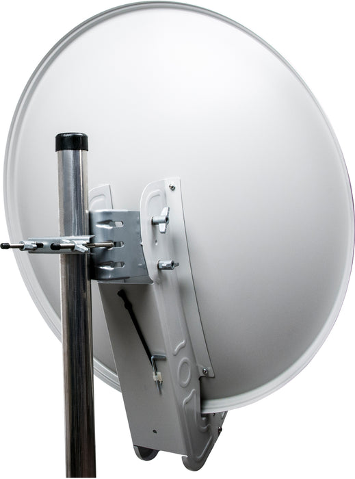 Schwaiger Satellitenanlage Set Weiß Aluminium 75 cm Versandkostenfrei