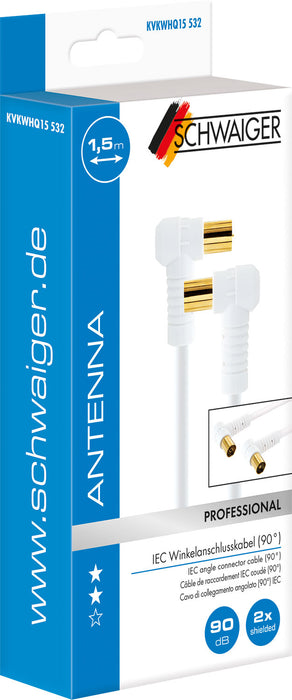 Schwaiger Antennenkabel mit Winkelstecker 1,5 - 3 m 90 dB Jubiläumsangebot