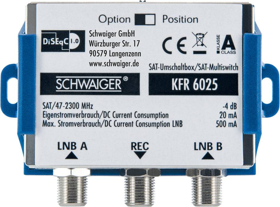 Schwaiger DiSEqC 1.0 Schalter 2>1 Neuheiten