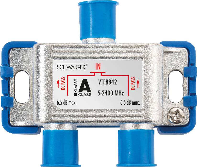 Schwaiger Verteiler 2-fach für SAT-, Antennen- und Kabelanlagen 5 dB Super Sparpreis
