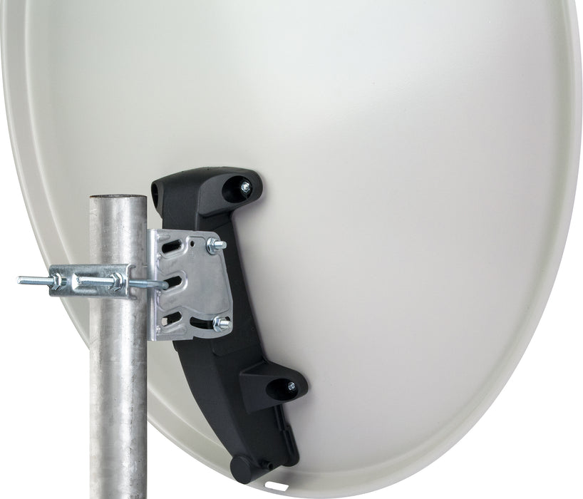 Schwaiger Satellitenanlage Set Weiß Stahl 72 cm mit Twin LNB im Angebot