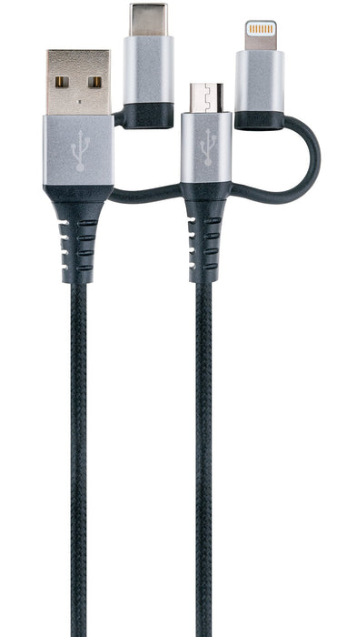Schwaiger 3in1-Kabel USB-C/Lightning/Micro-USB 1,5 m Top Angebot