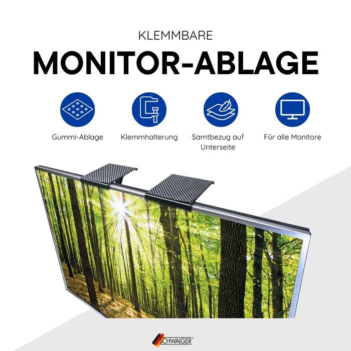 Schwaiger TV/Monitor-Ablage Set 15 cm Räumungsverkauf