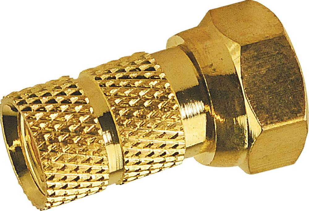 Schwaiger F-Aufdrehstecker 1/2 Stk. Ø 6,5 mm gold Letzte 3 Tage