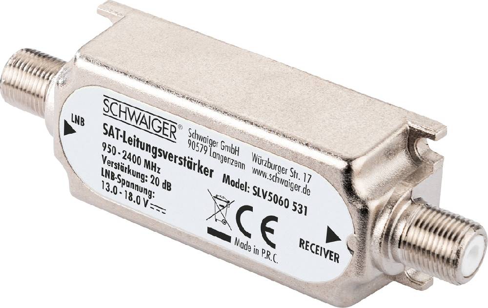 Schwaiger SAT-Leitungsverstärker 20dB Letzte 2 Tage