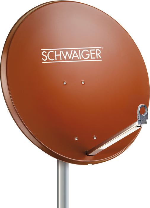 Schwaiger Satellitenanlage Set Ziegelrot Aluminium 80 cm Sonderangebot der Fabrik