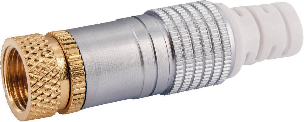 Schwaiger F-Aufdrehstecker 2er Set Ø 7 mm vergoldet Hotsell