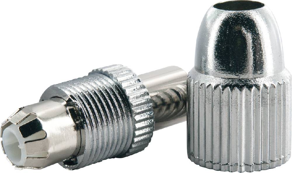 Schwaiger IEC-Stecker Ø 4 - 7,5 mm verchromt Letzte 2 Tage