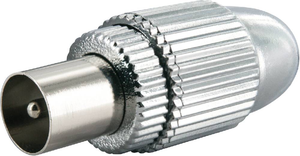 Schwaiger IEC-Stecker Ø 4 - 7,5 mm verchromt Letzte 2 Tage