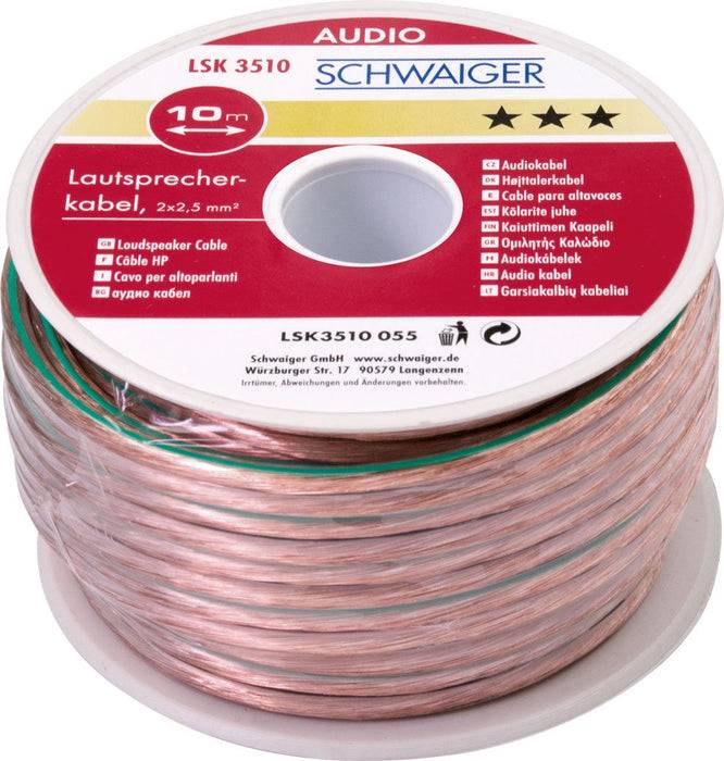 Schwaiger Lautsprecherkabel (2x 2,5 mm²) Outlet