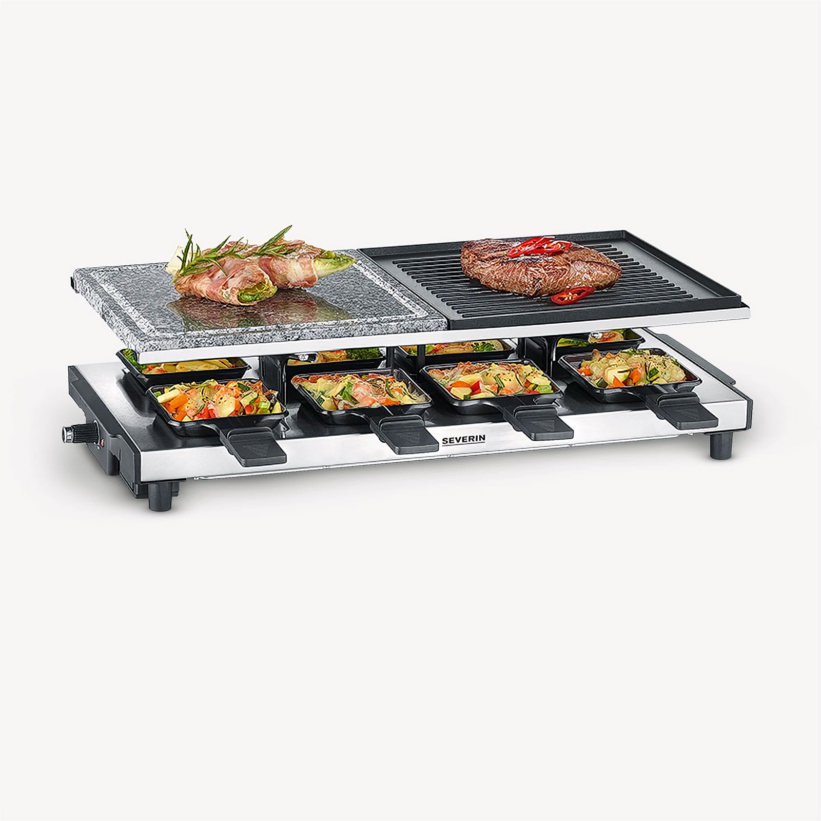Severin Raclette mit Naturgrillstein und Grill-Platte RG 2373 Top Angebot