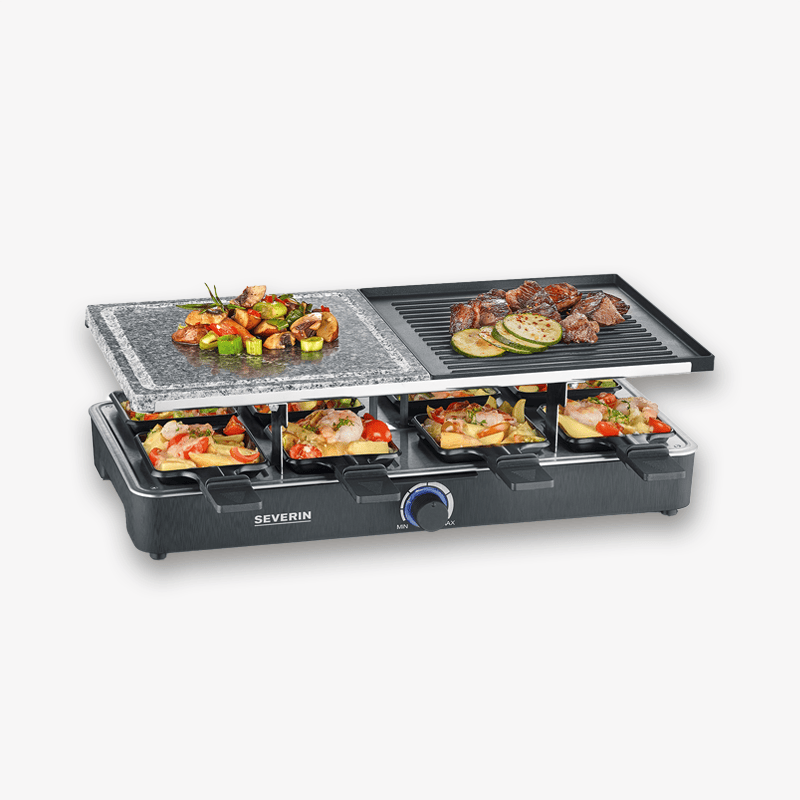 Severin Raclette-Grill mit Naturgrillstein u. Grillplatte RG 2376 Große Rabatte