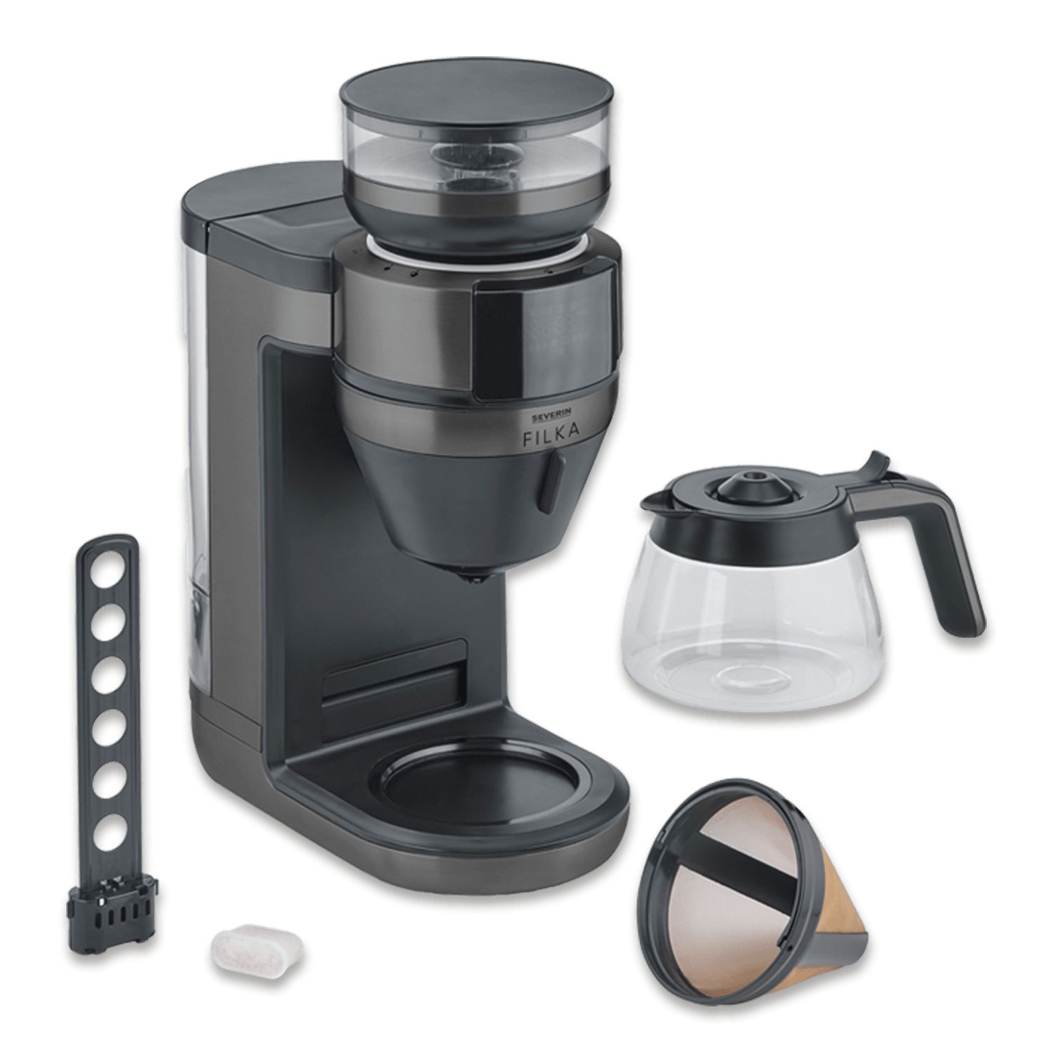 Severin Filterkaffee-Vollautomat FILKA Dark Inox KA 4849 Begrenzt auf 3 Tage