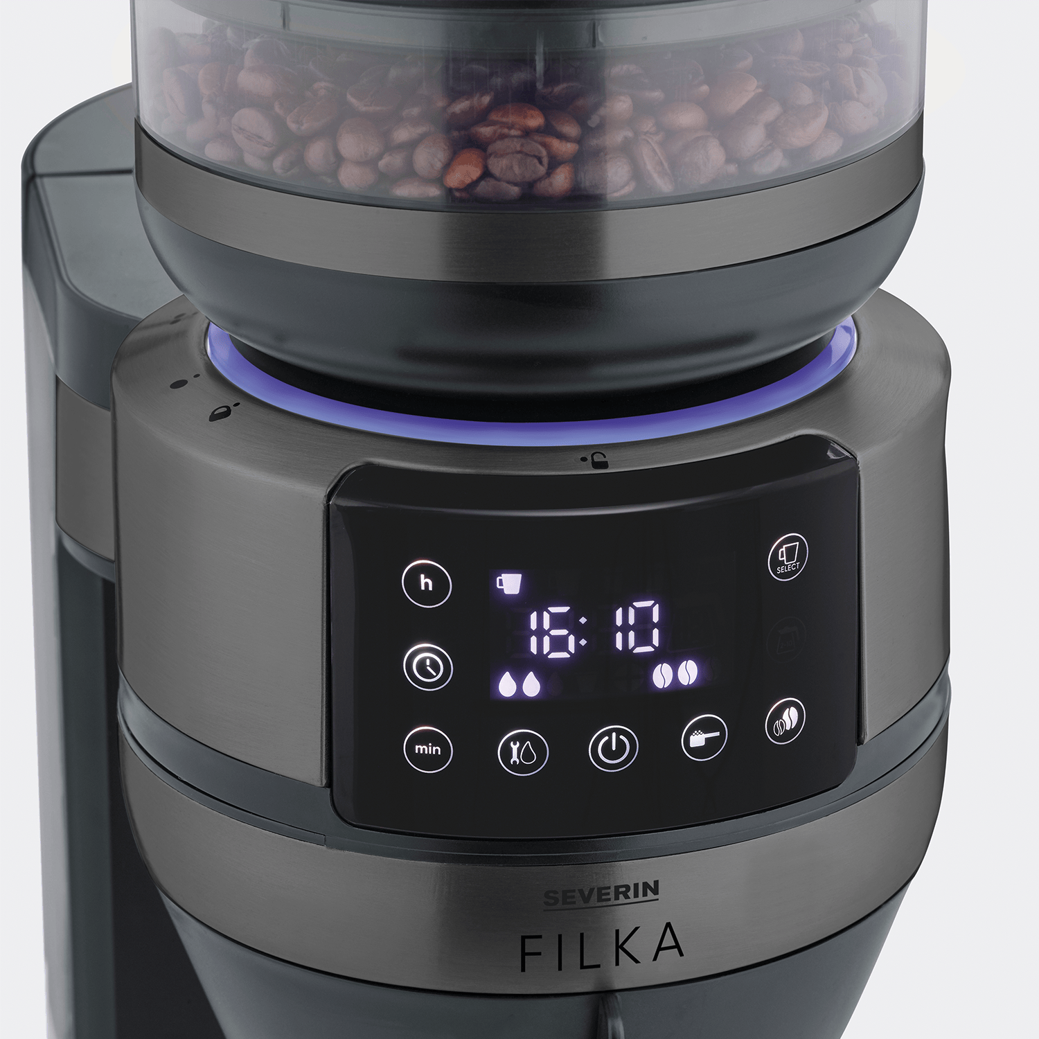 Severin Filterkaffee-Vollautomat FILKA Dark Inox KA 4849 Begrenzt auf 3 Tage